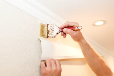 Pose de papier peint au Plessis-aux-Bois — revêtements muraux et toiles de verre